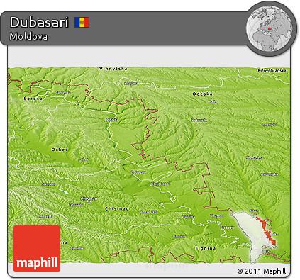 Physical Panoramic Map of Dubasari