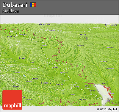 Physical Panoramic Map of Dubasari