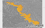 Political Panoramic Map of Dubasari, desaturated