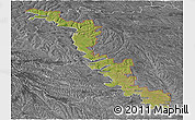 Satellite Panoramic Map of Dubasari, desaturated