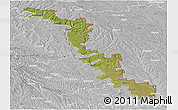 Satellite Panoramic Map of Dubasari, lighten, desaturated