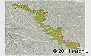 Satellite Panoramic Map of Dubasari, lighten, semi-desaturated