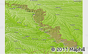 Satellite Panoramic Map of Dubasari, physical outside