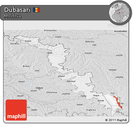 Silver Style Panoramic Map of Dubasari