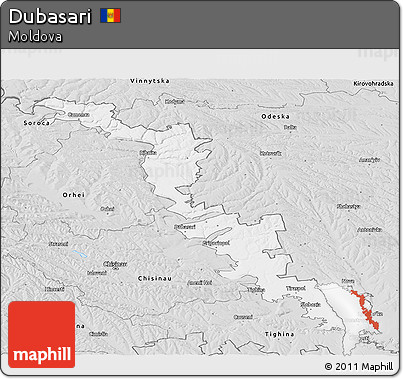 Silver Style Panoramic Map of Dubasari