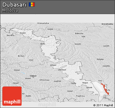 Silver Style Panoramic Map of Dubasari