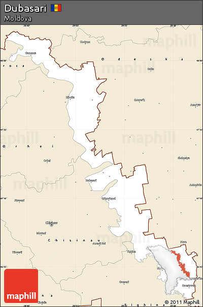 Classic Style Simple Map of Dubasari