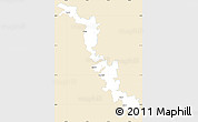 Classic Style Simple Map of Dubasari, single color outside