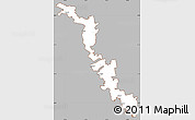Gray Simple Map of Dubasari, cropped outside