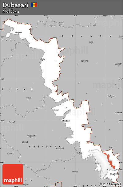 Gray Simple Map of Dubasari