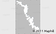 Gray Simple Map of Dubasari, single color outside