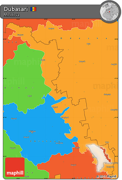 Political Simple Map of Dubasari