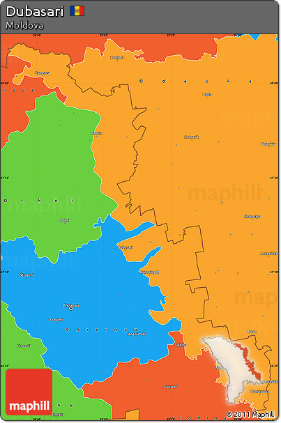 Political Simple Map of Dubasari