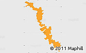 Political Simple Map of Dubasari, single color outside