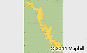 Savanna Style Simple Map of Dubasari, single color outside