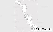 Silver Style Simple Map of Dubasari, cropped outside
