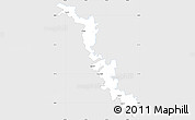 Silver Style Simple Map of Dubasari, single color outside