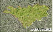 Satellite 3D Map of Edinet, semi-desaturated