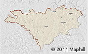 Shaded Relief 3D Map of Edinet, lighten, desaturated