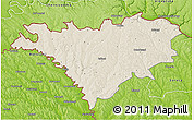 Shaded Relief 3D Map of Edinet, physical outside