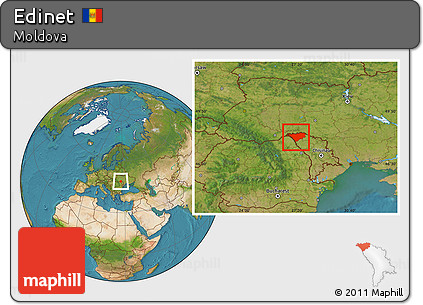 Satellite Location Map of Edinet