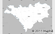 Gray Simple Map of Edinet, single color outside