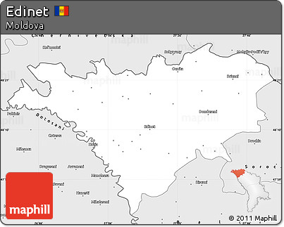 Silver Style Simple Map of Edinet