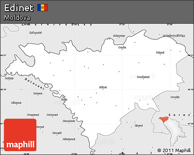 Silver Style Simple Map of Edinet