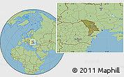 Satellite Location Map of Moldova, savanna style outside