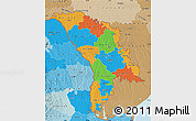 Political Map of Moldova, political shades outside