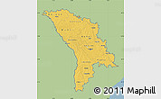 Savanna Style Map of Moldova, single color outside