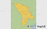 Savanna Style Map of Moldova, single color outside