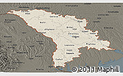 Shaded Relief Panoramic Map of Moldova, darken