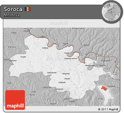 Gray 3D Map of Soroca