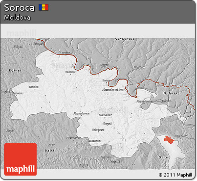 Gray 3D Map of Soroca