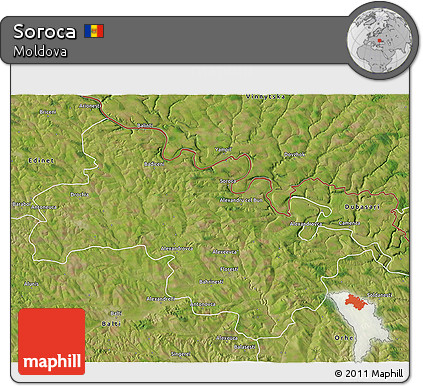 Satellite 3D Map of Soroca