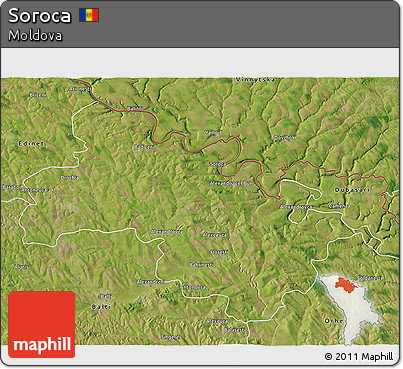 Satellite 3D Map of Soroca
