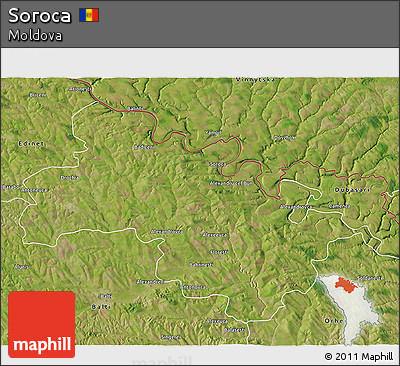 Satellite 3D Map of Soroca