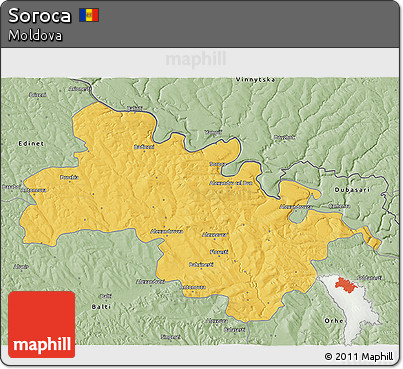 Savanna Style 3D Map of Soroca