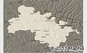 Shaded Relief 3D Map of Soroca, darken