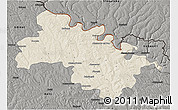 Shaded Relief 3D Map of Soroca, darken, semi-desaturated