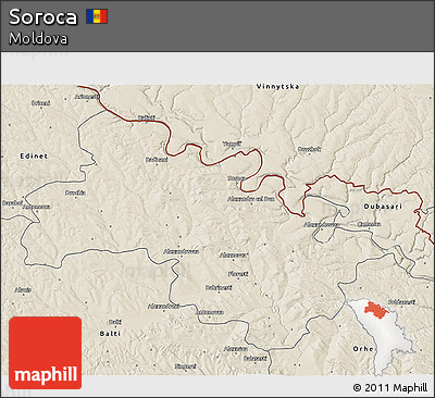Shaded Relief 3D Map of Soroca