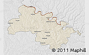 Shaded Relief 3D Map of Soroca, lighten, desaturated