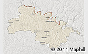 Shaded Relief 3D Map of Soroca, lighten, semi-desaturated