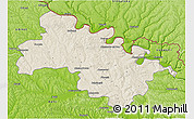 Shaded Relief 3D Map of Soroca, physical outside