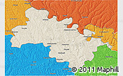 Shaded Relief 3D Map of Soroca, political outside