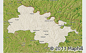 Shaded Relief 3D Map of Soroca, satellite outside