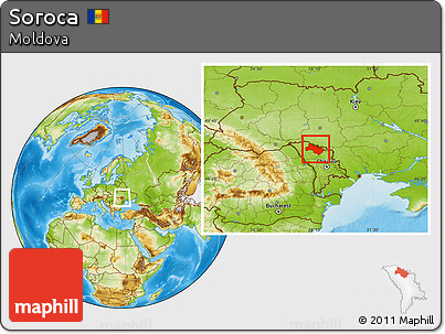 Physical Location Map of Soroca