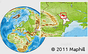 Physical Location Map of Soroca, highlighted country, within the entire country