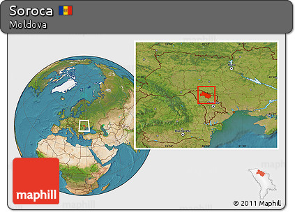Satellite Location Map of Soroca